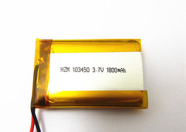 Porcellana 1800mah batteria 103450 del polimero del litio da 3,7 volt con il circuito di protezione fornitore