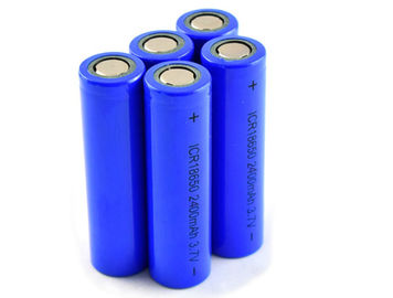Porcellana La batteria 2400mah dello ione di gran potenza 3.7V 18650 Li per la batteria leggera solare imballa fornitore